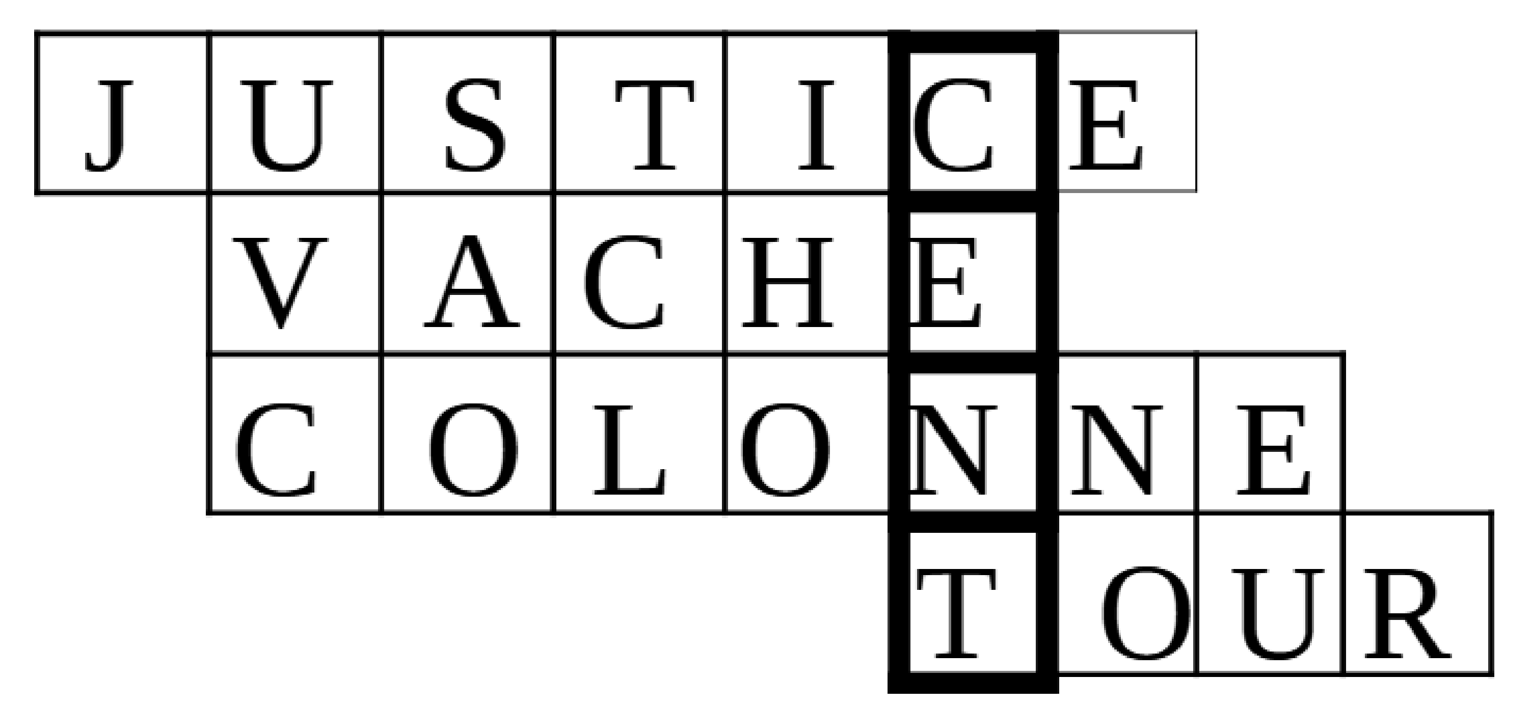 Les lettres forment le mot CENT.